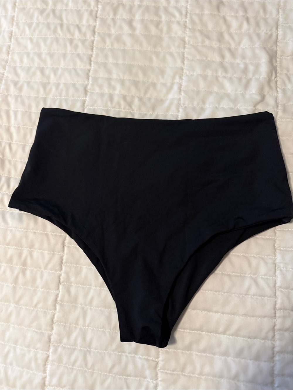 High-Waist Black Bikini Bottoms